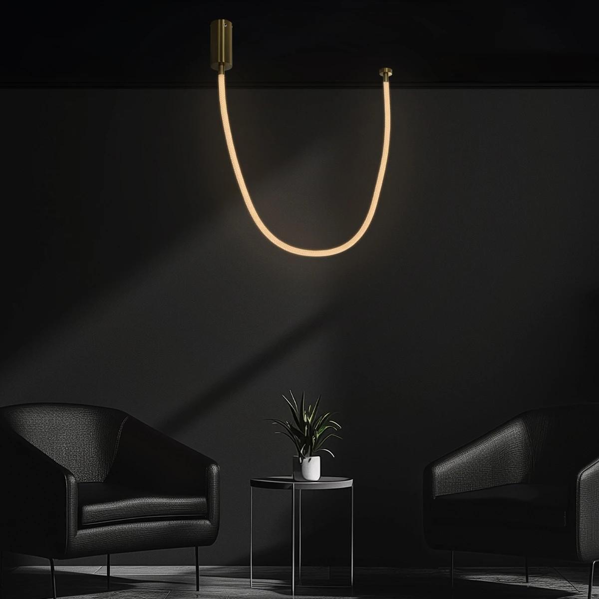 kelvo® GLOW KLV-101-0155 Висящ Осветително тяло Таван LED 27W 2700lm 360° AC 220-240V IP20 Регулируема бяла светлина CCT с Дистанционно управление от