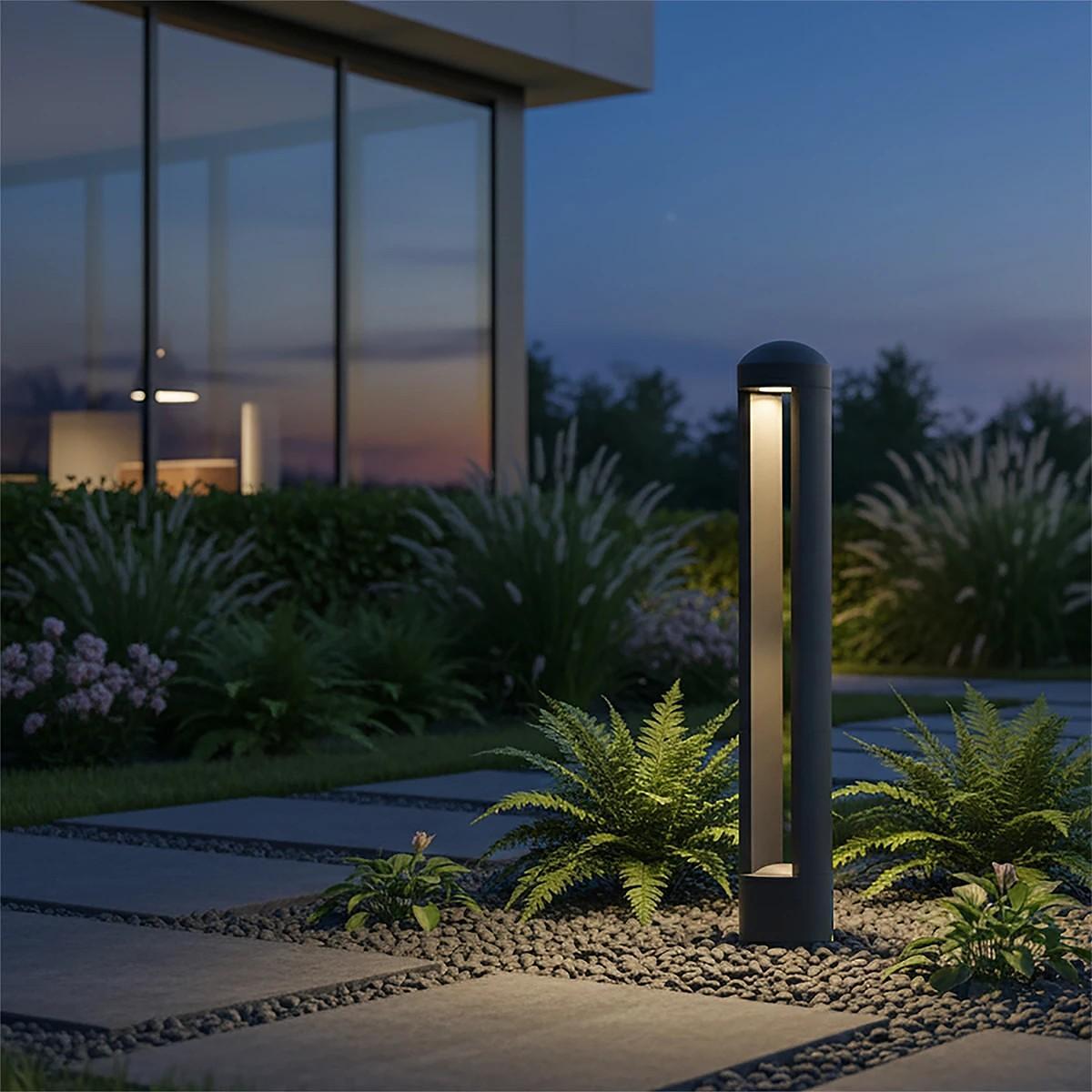 kelvo® GREMO KLV-101-0122 Осветително тяло Колонка Градинско осветление LED 7W 735lm 45° AC 220-240V Водоустойчив IP65 Топло бяло 2700K - Bridgelux C