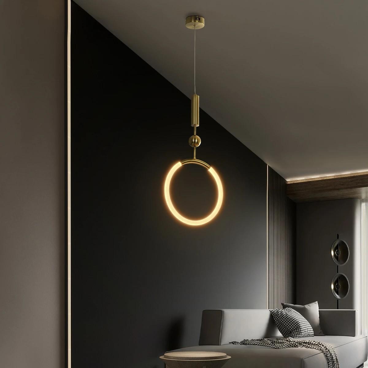 kelvo® GLOW KLV-101-0175 Висящ Осветително тяло Таван LED 18W 1800lm 360° AC 220-240V IP20 Регулируема бяла светлина CCT с On/Off 2700K/4500K/6000K -