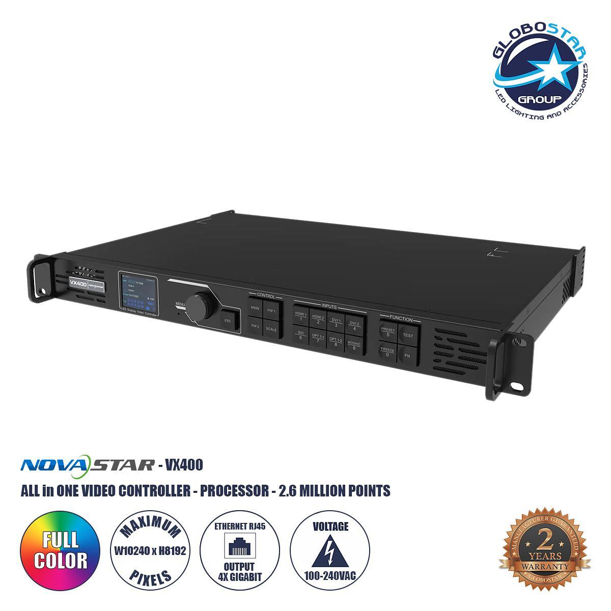 GLOBOSTAR® VX400 41014 Novastar VX400 All in One Processor & Video Controller за Екрани LED Video Wall 2.6 million pixel Max W10240px/Max H8192px - I