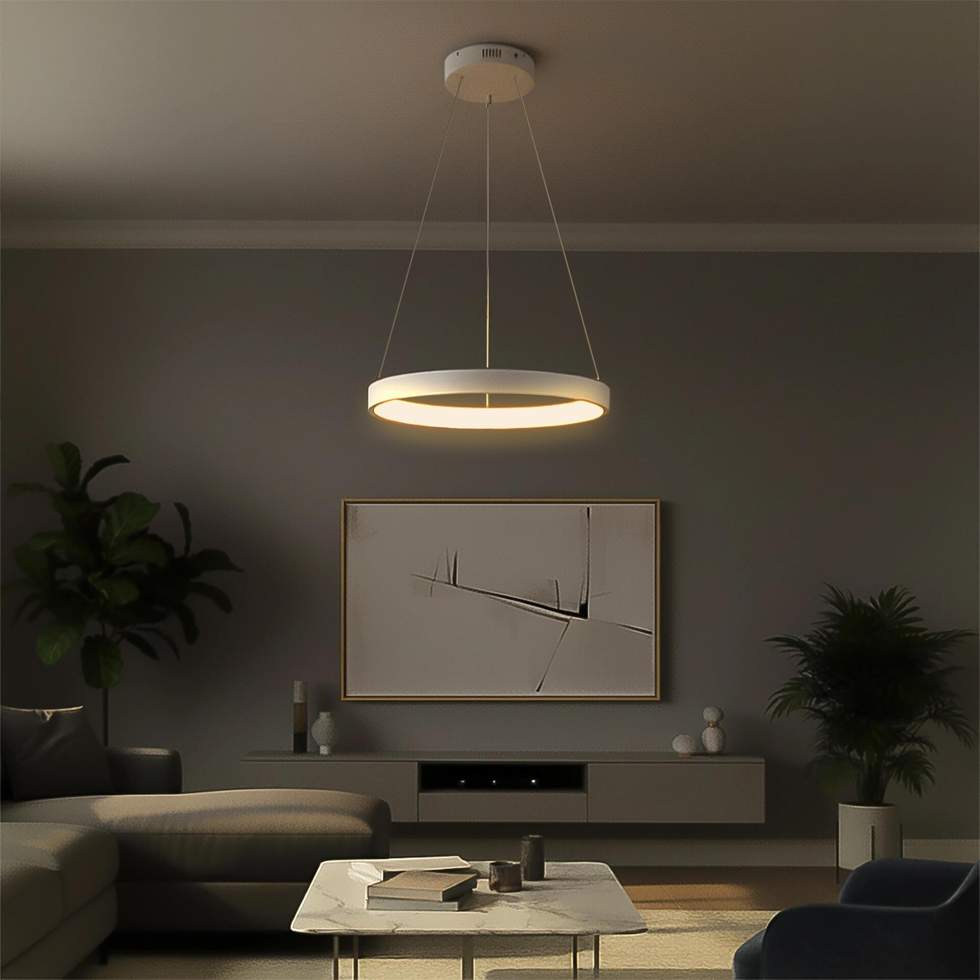 kelvo ® NEMESIS KLV-101-0209 LED висяща таванна лампа 45W 4500lm 180° AC 220-240V IP20 Регулируема бяла CCT с контрол от 2700K до 6000K Димируема - L
