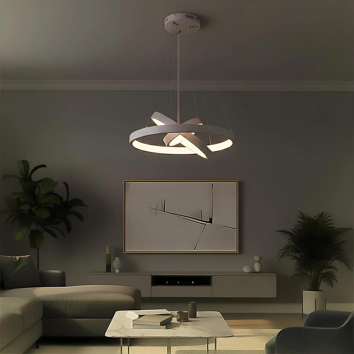 kelvo ® NEMESIS KLV-101-0218-V2 LED висяща таванна лампа 100W 10000lm 180° AC 220-240V IP20 Регулируема бяла светлина с контрол от 2700K до 6000K Дим