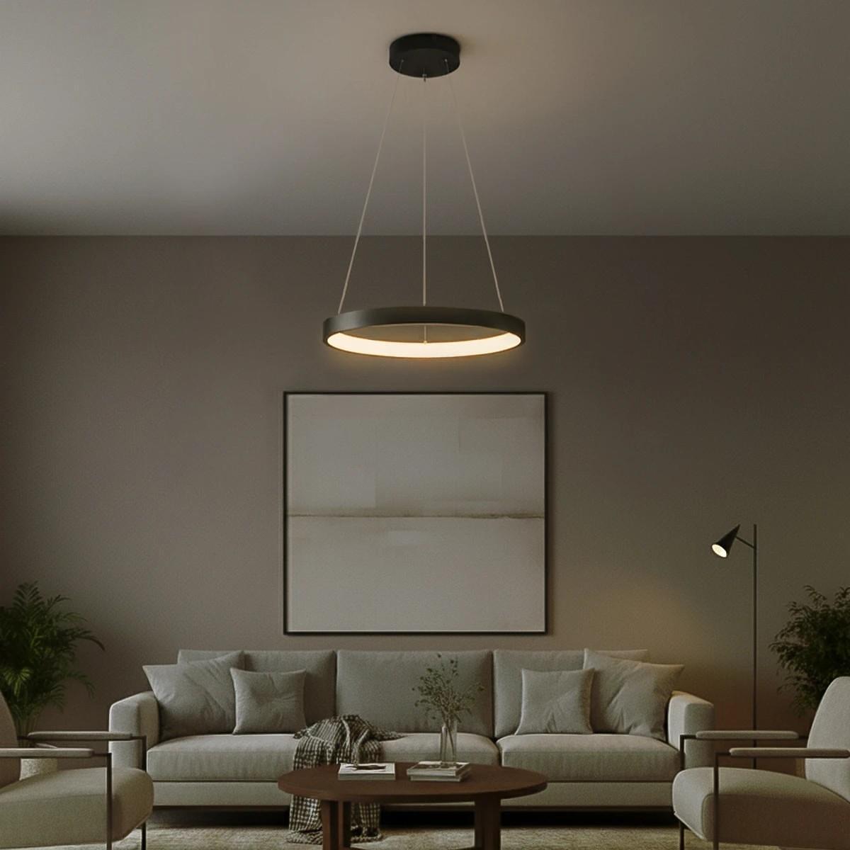 kelvo ® NEMESIS KLV-101-0208 LED висяща таванна лампа 45W 4500lm 180° AC 220-240V IP20 Регулируема бяла светлина с контрол от 2700K до 6000K - Д60 x