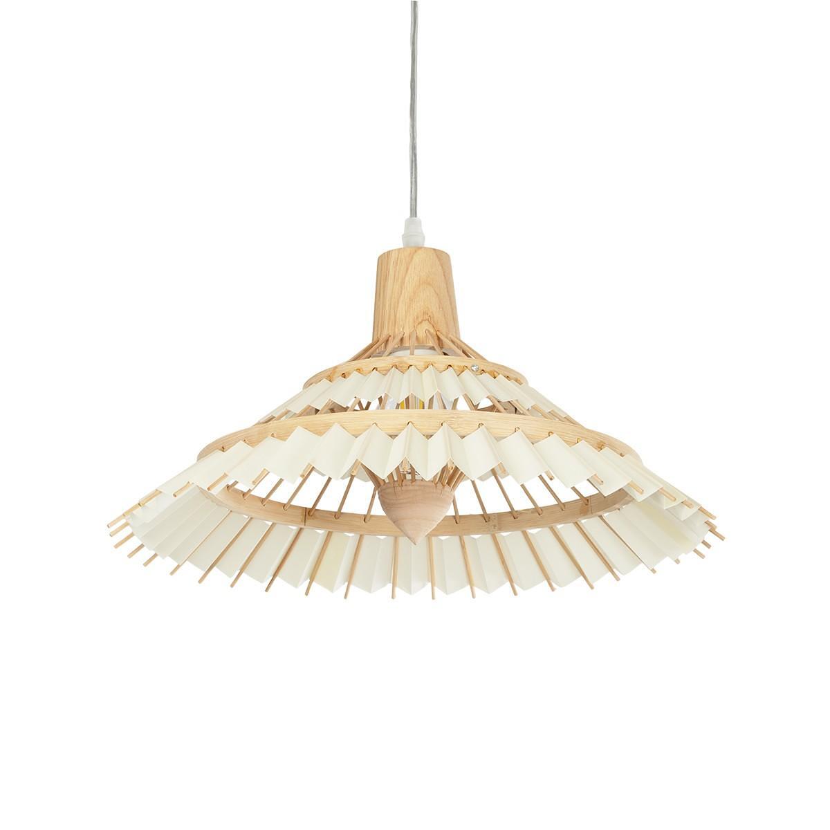 GLOBOSTAR ® VENTALIA 999-0068 Висяща лампа за таван Boho с фасунга 1 x E27 AC 220-240V IP20 - Бежова - Д40 x Ш40 x В23 см